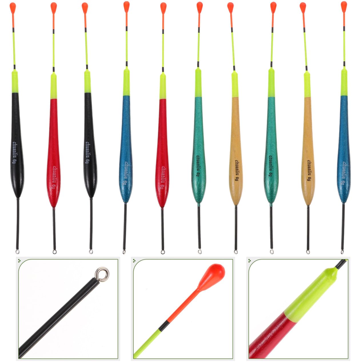 VANZACK flotter Canne à pêche Flottante pêche à la Carpe au Flotteur Slip Bobbers pour la pêche Plus Chance Float bouée flotteurs pour la pêche Outil de pêche Sapin à balais