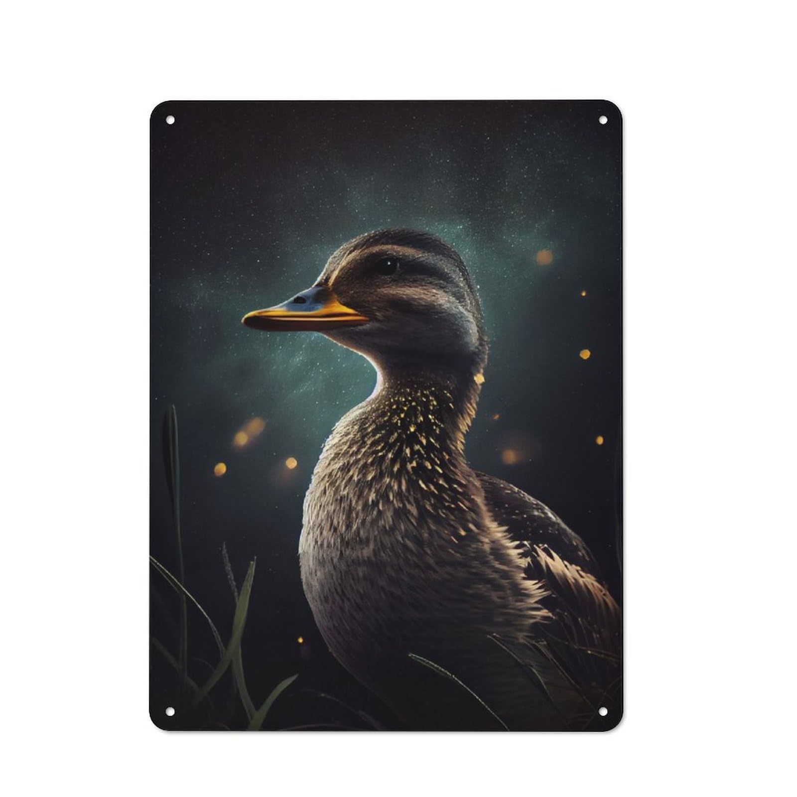 Duck Night Metal Gift Sign 40x30cm, Vintage Home Wall Decor for Home, Shop, Pub Or Studio Wall