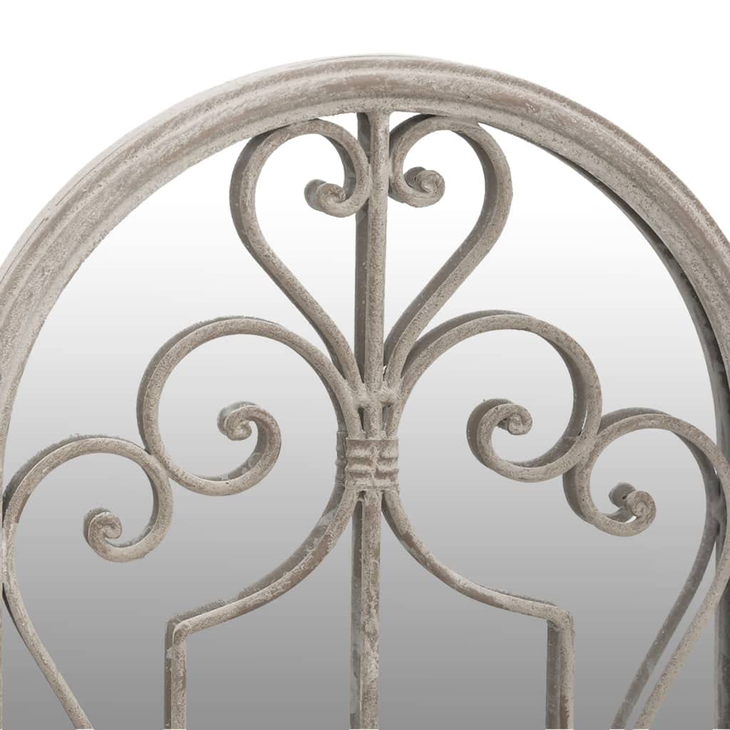 vidaXL Miroir de Jardin Miroir de Patio Mural Décoration de Jardin Suspendu Ajout de Lumière Sable 100x45cm Fer pour Utilisation Extérieure