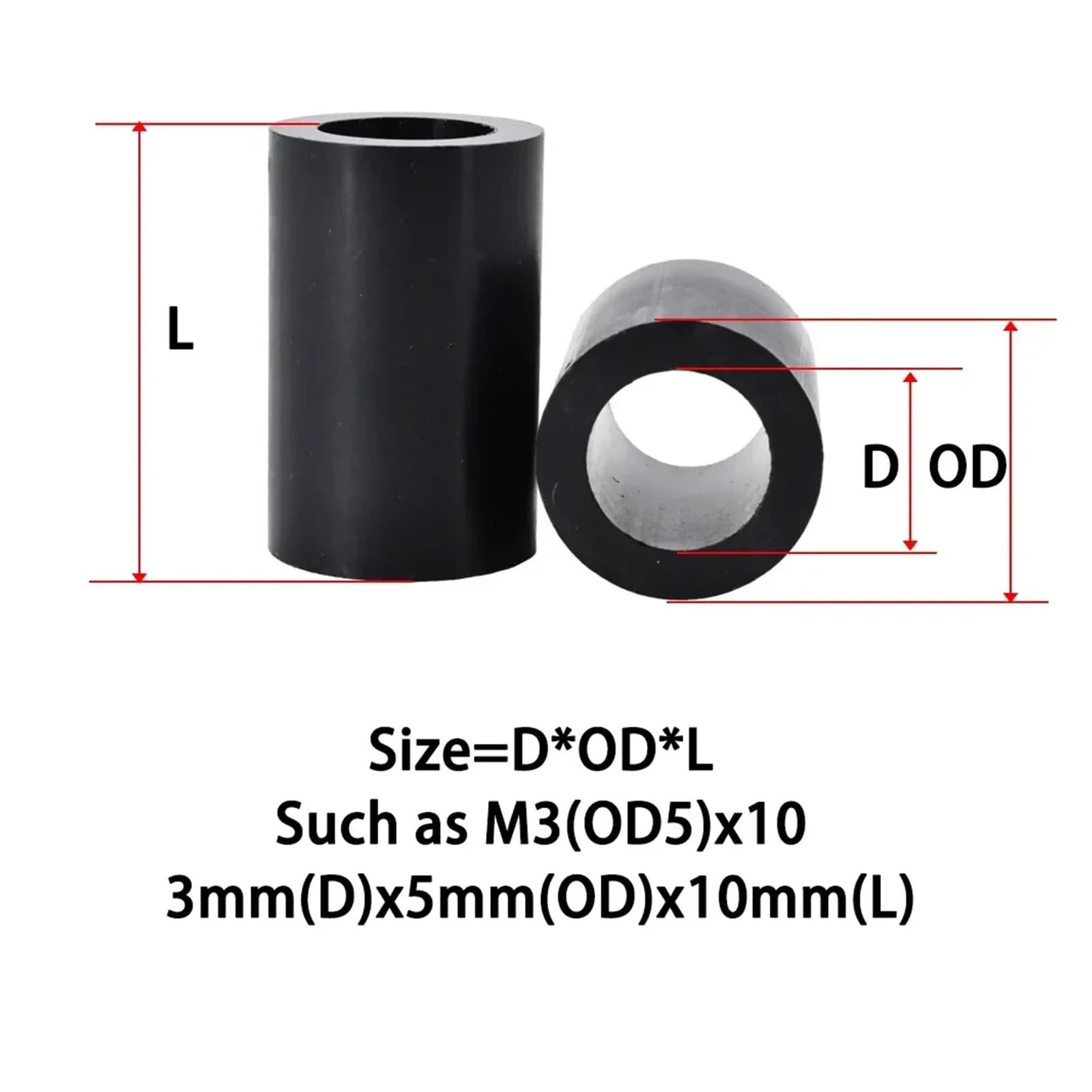1000-5000 Stücke M3 M4 M5 Schwarz Weiß Nylon Abstandshalter Hohl Nicht Gewinde Kunststoff Motherboard Standoff TV Unterlegscheiben Dichtung(White,12MM(2000PCS)_M5.2(OD7MM)