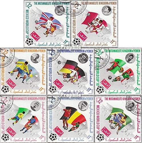 Prophila Collection Yemen (UK) 979A-986A (Completa Edizione) 1970 Calcio-WM 1970, Messico (Francobolli per i Collezionisti) Calcio