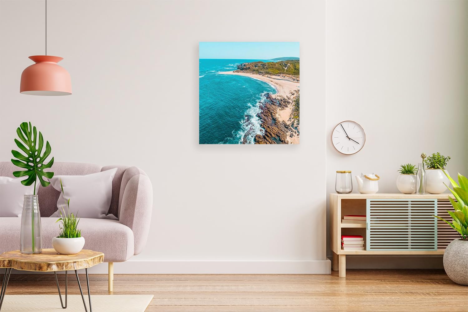 VERRE ART Printed Framed Canvas Painting for Home Decor Office Wall Studio Wall Living Room Decoration (14x14inch Wrapped) - Margaret River