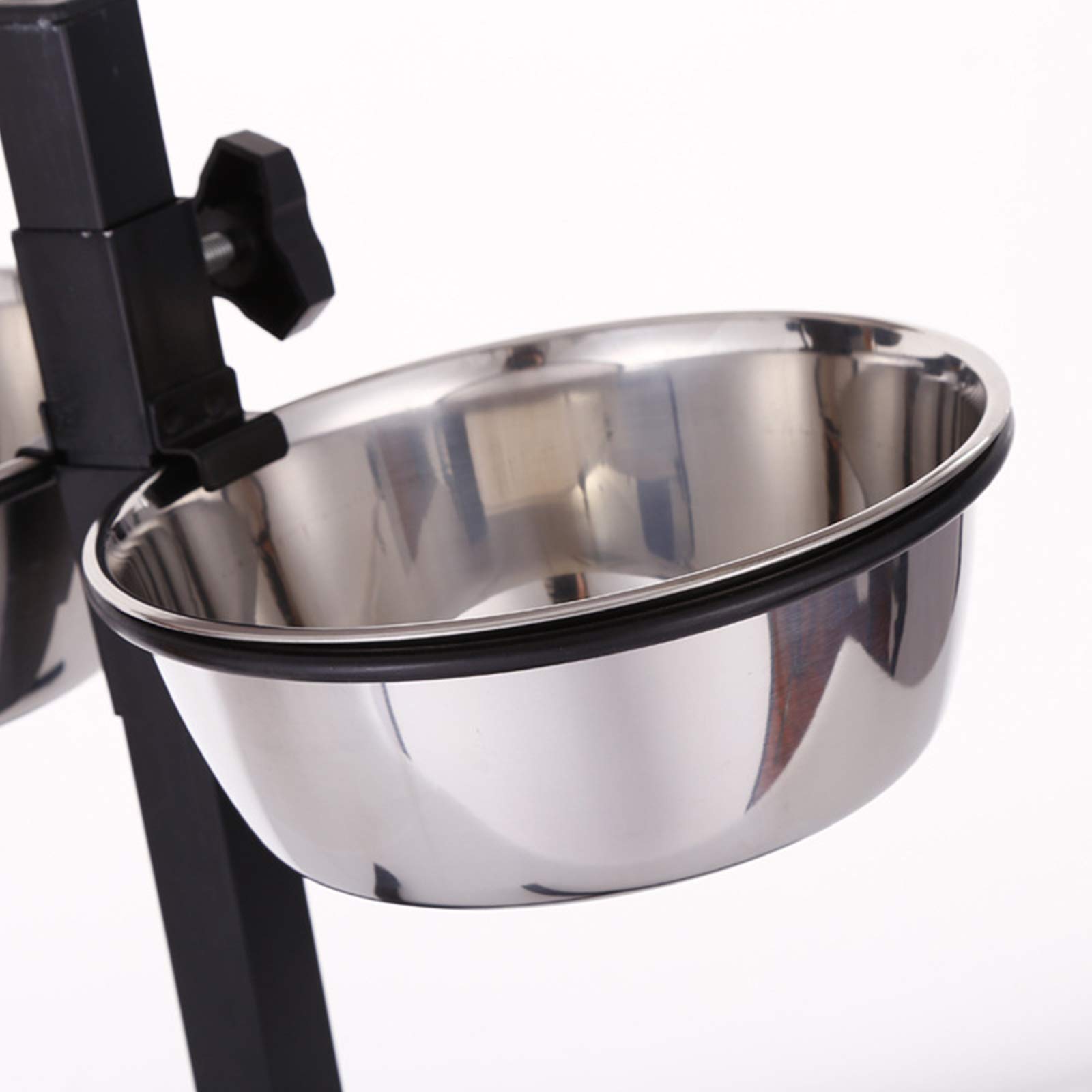 Cuencos para Perros, Ajustables, Elevados, Dobles De Acero Inoxidable, para Perros, Comederos para Perros Elevados, Soporte De Alimentación con 2 Comederos para Comida/Agua, Comedero