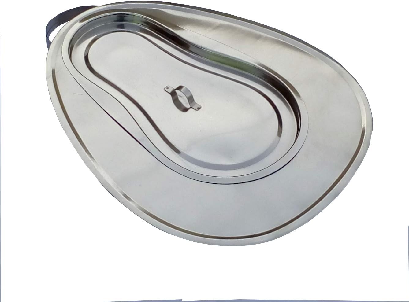 Roks Primesurgicals Premium Quality Stainless Steel Female Bed Pan With Cover