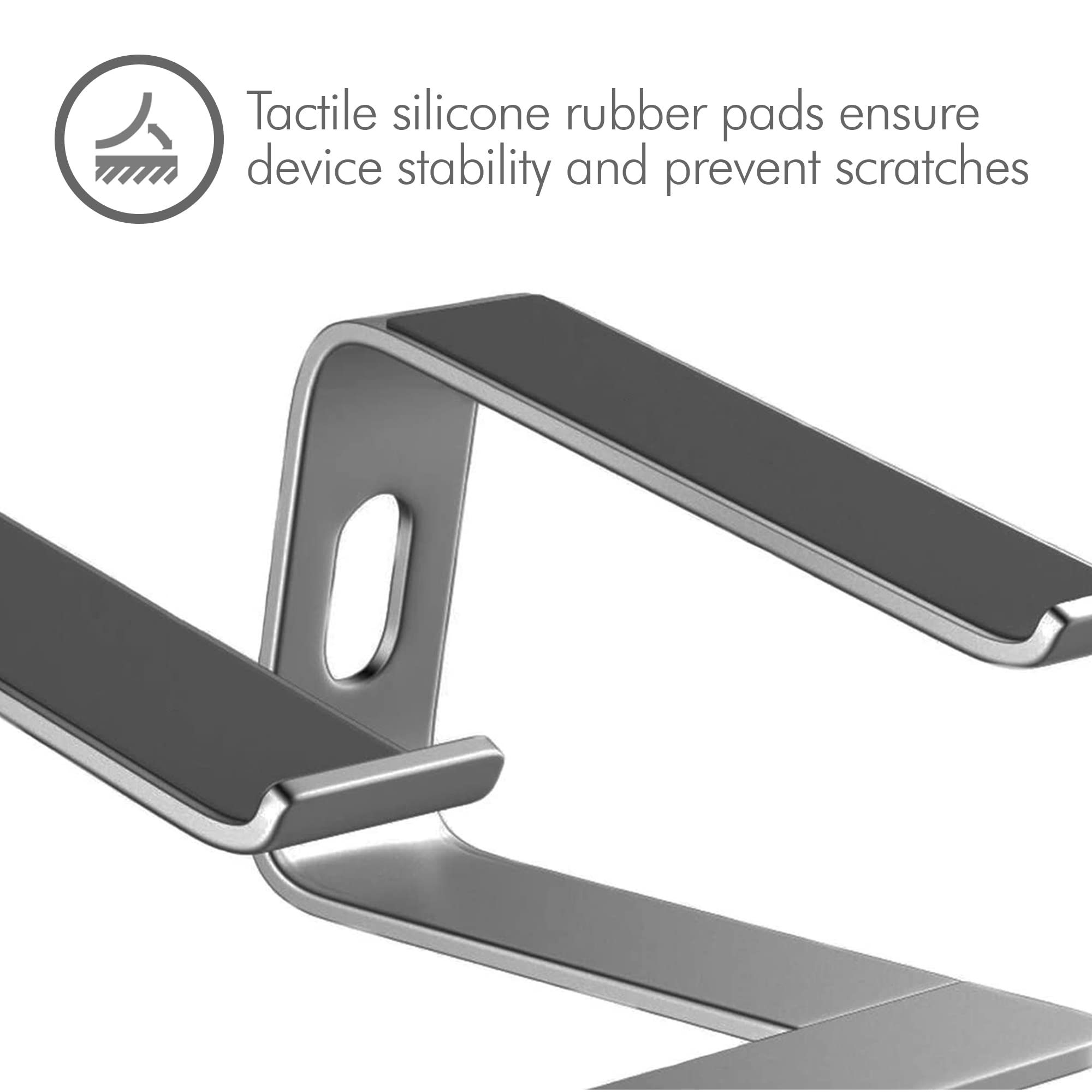Desire2 Supreme Pro Laptophalter Schreibtisch | Tragbarer Laptop-Ständer für Büros und Gaming | Aluminium Notebookhalterung mit Silikongriffen und Anti-Kratz-Pads | Hochwertiges Zubehör für Homeoffice