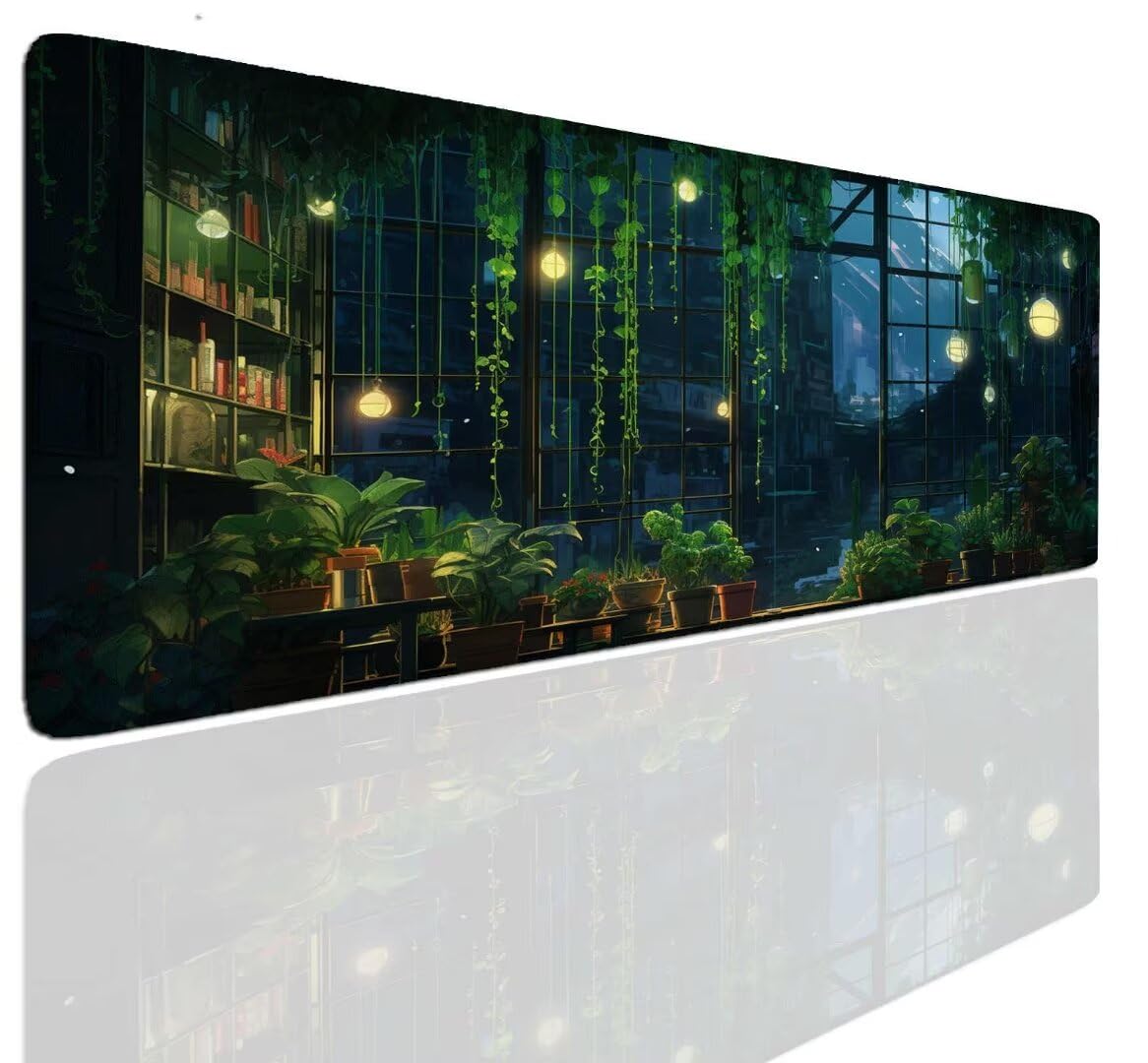 Nocna podkładka pod mysz, 140 x 80 x 0,4 cm, duża gamingowa podkładka pod mysz, rozszerzona podkładka ochronna na biurko, matowa, antypoślizgowa podstawa, duża podkładka pod mysz, podkładka pod mysz,