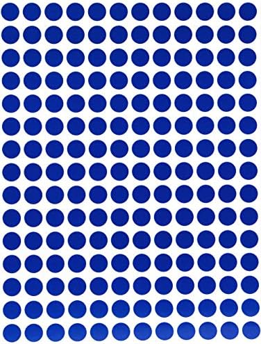 Royal Green Sticker Dots ¼” 8mm (5/16) Colored Dot Stickers in Blue - 900 Pack
