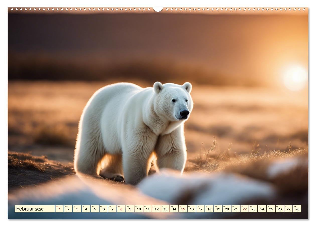 Eisbären im Fokus (hochwertiger Premium Wandkalender 2026 DIN A2 quer), Kunstdruck in Hochglanz: Portraits der weißen Riesen (CALVENDO Tiere)