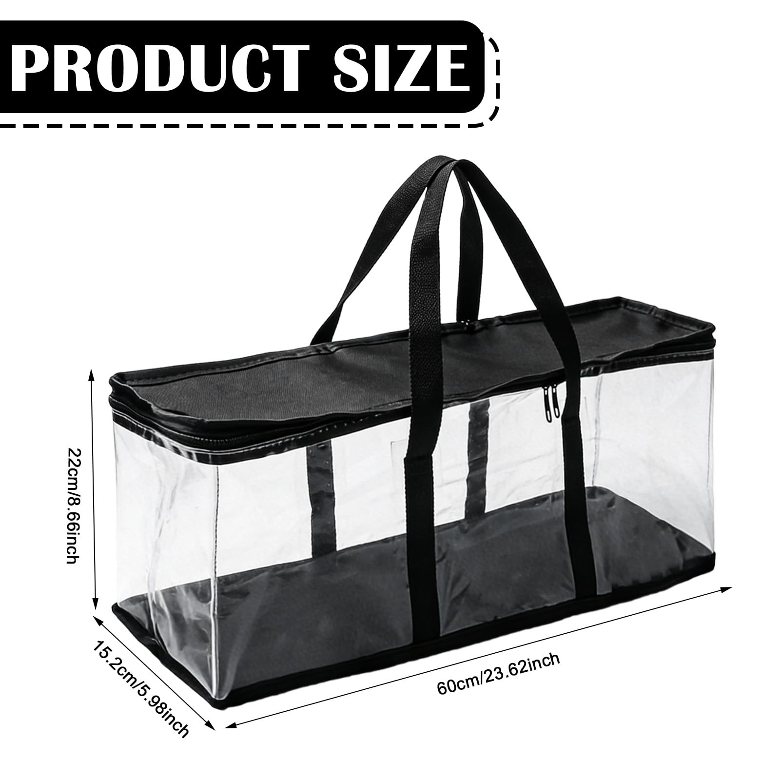 GBKDQQ 4 custodie per DVD, spazio per 160 DVD CD videogiochi, 60 x 15 x 22 cm, custodia trasparente per CD, impermeabile, con chiusura lampo e manici rinforzati (nero)