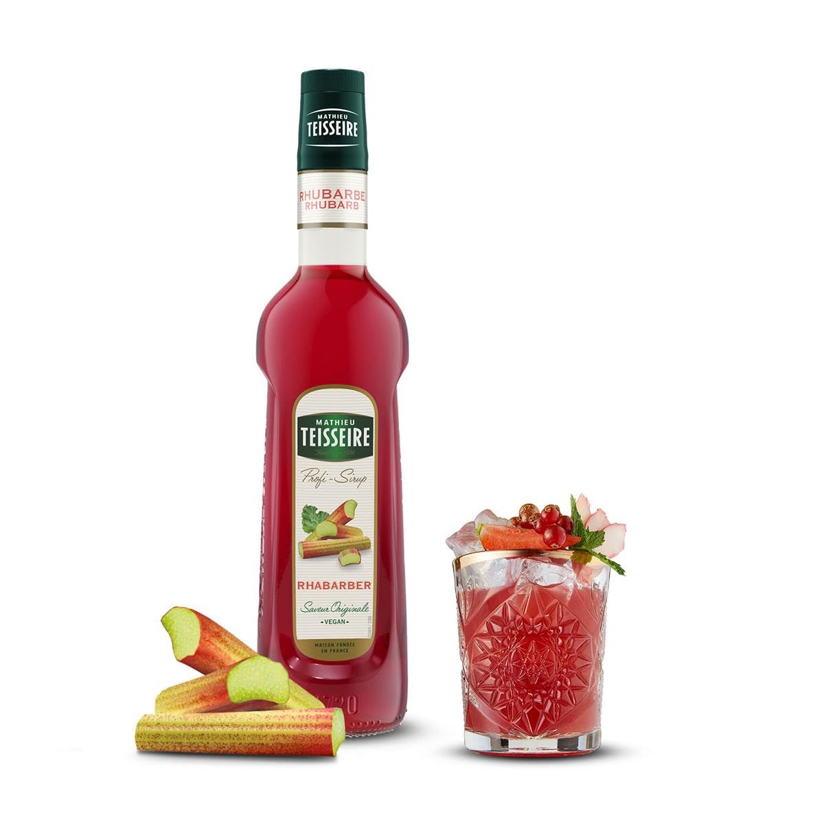 Mathieu Teisseire Getränke-Sirup Rhabarber 0,7L - Cocktails (6er Pack)