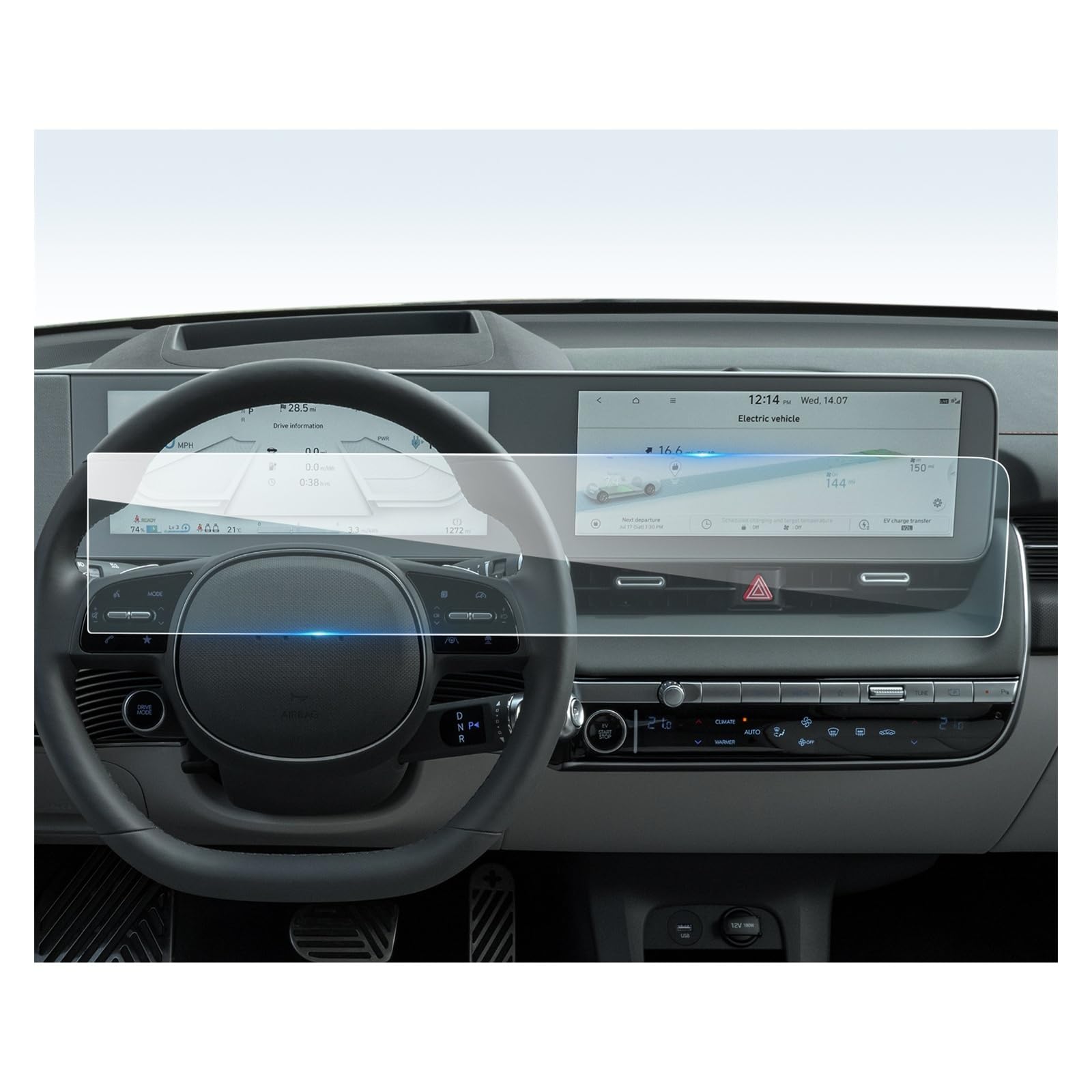 para Ioniq 5 2021 2022 12 Pulgadas Navegación De Coche Cabina Digital Película Protectora Pantalla Completa Auto Interior Accesorios Protector Pantalla Cristal