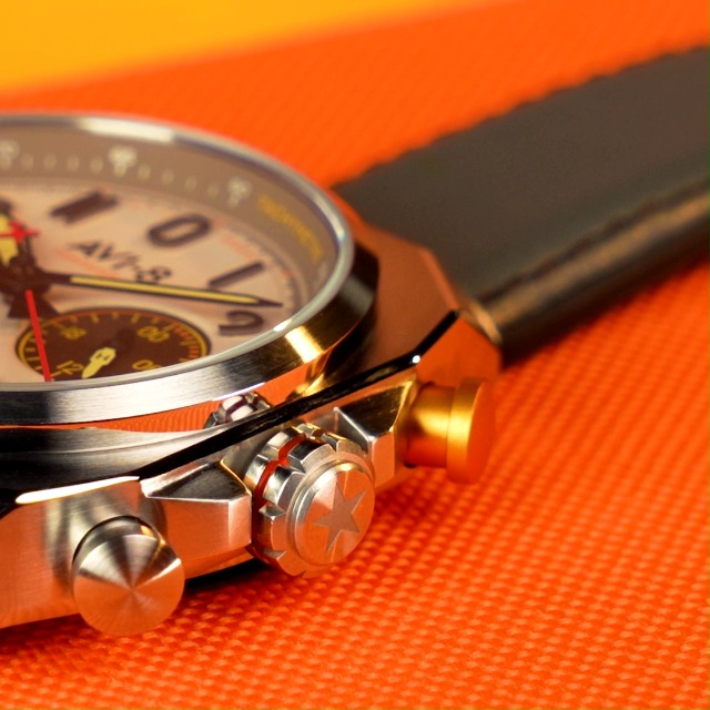 Amazon.com: AVI-8 Men's 41mm Bell X-1 Machbuster Chronograph Camel
