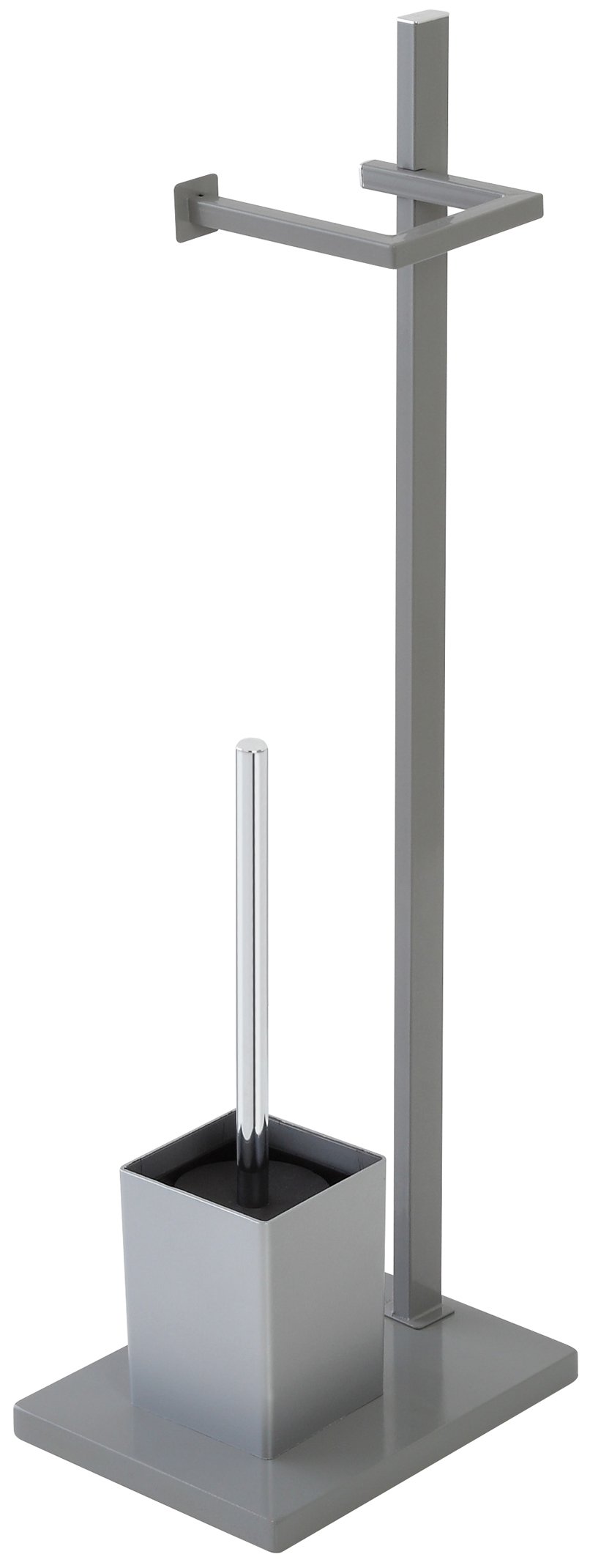 FERIDRAS 154039 Piantana Portarotolo e Portascopino, Grigio, 18x24x73 cm