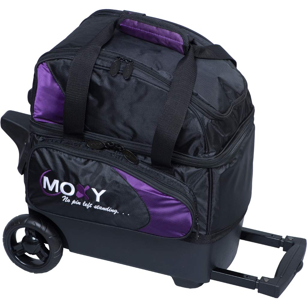 MoxyCandlepin Deluxe Roller Bowling Bag- Purple/Black