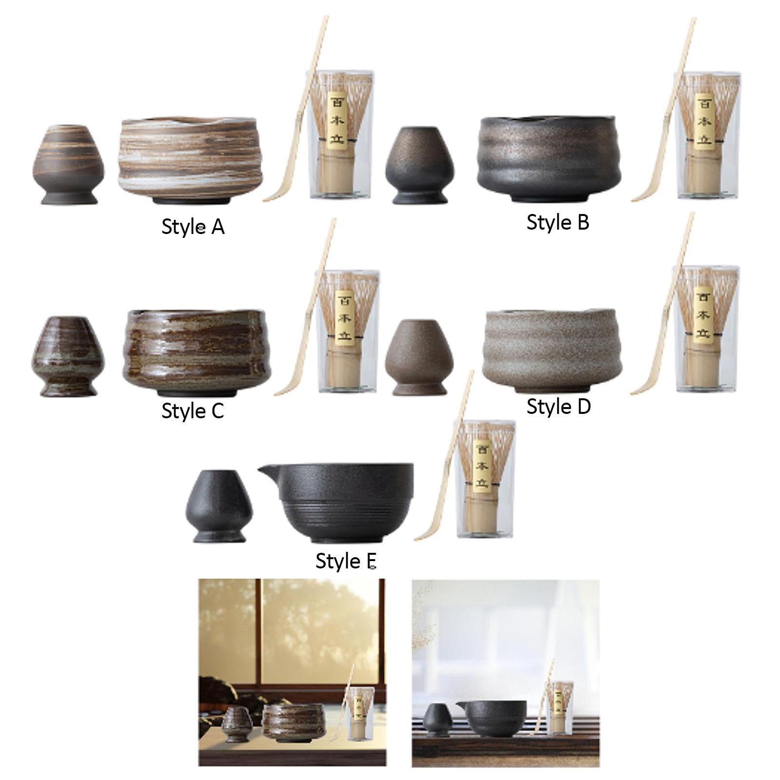 ATORSE™ Chinese Matcha Tea Ceremony Set Handmade Matcha Ceremony for Home Restaurant Style A|Home & Garden|Food & Beverages|Tea 2