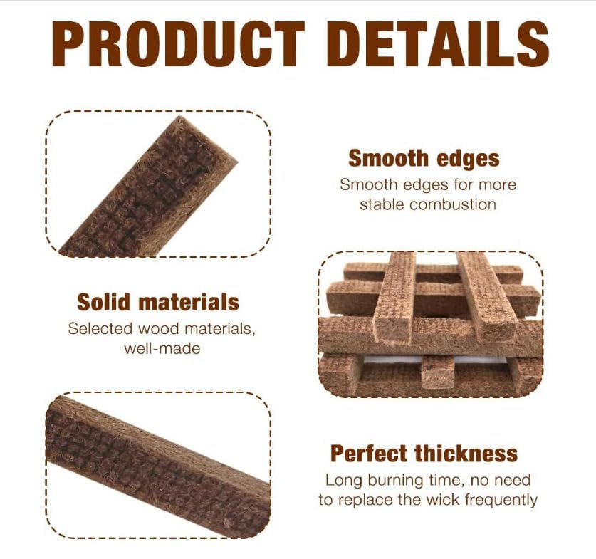 20 * 100 mm 3/6/12 szt. Duże drewniane knoty do wyrobu świec Knoty Krackle Bezdymne świece sojowe(12PCS)