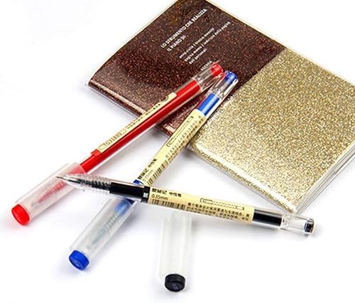 Miniatura 5 de 12 bolígrafos de tinta de gel roja de 0.014 in, bolígrafo extrafino, para suministros de papelería de oficina, escuela (rojo)