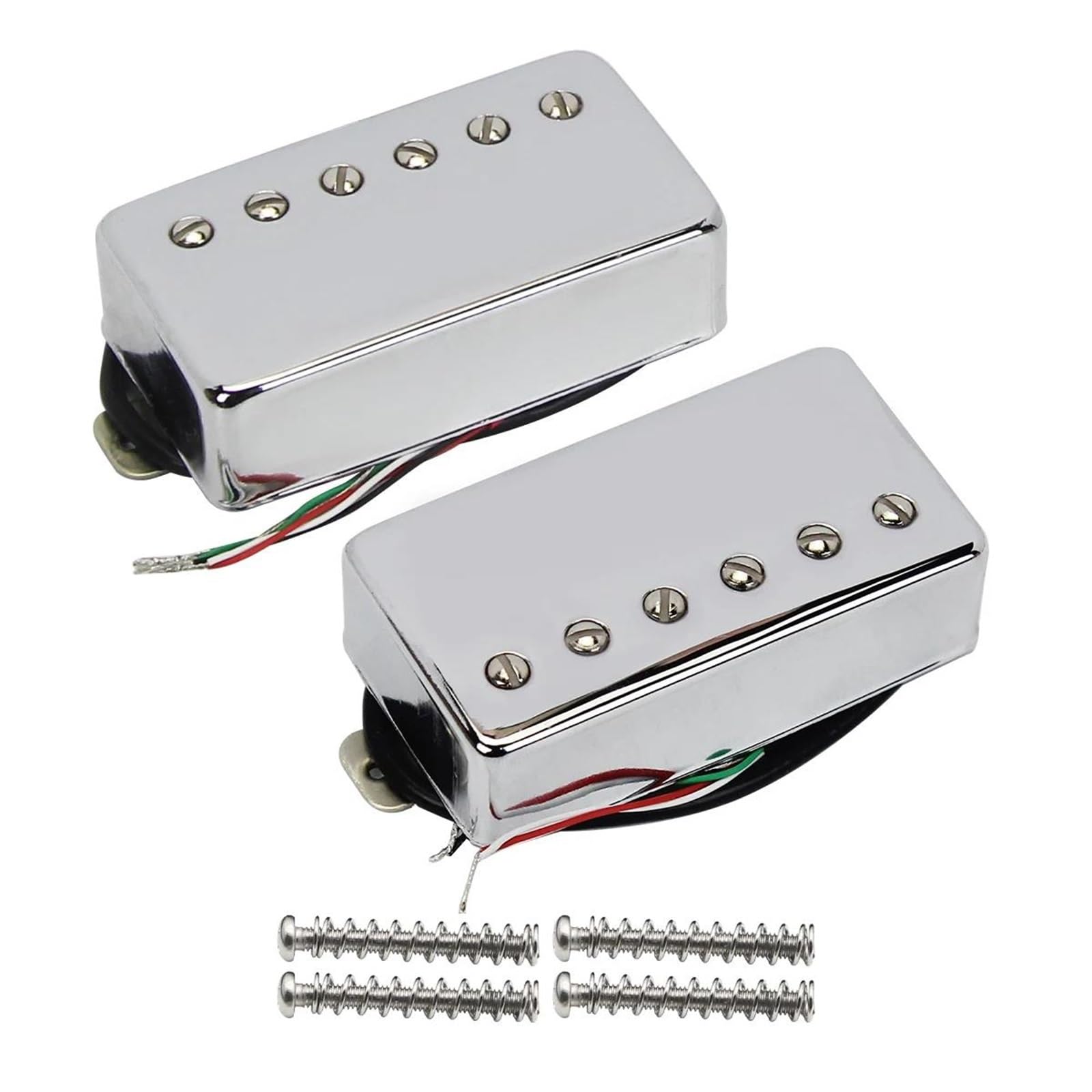 Repuestos Para Pastillas De Guitarra Pastillas De Puente Con Cuello Magnético Piezas De Guitarra De 4 Cables | Juego de pastillas Humbucker para guitarra eléctrica LP cromadas de cerámica