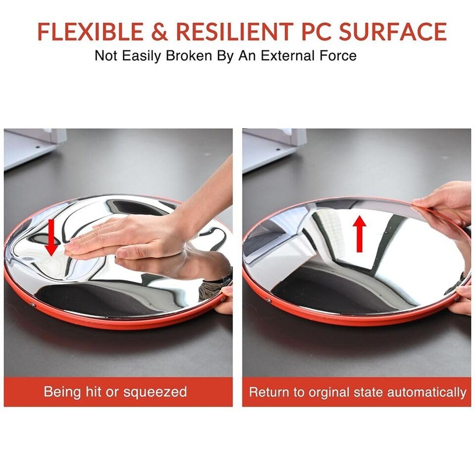 DREAWOO Convex Mirror Tools Accessories Column Type Shatterproof PP & PC