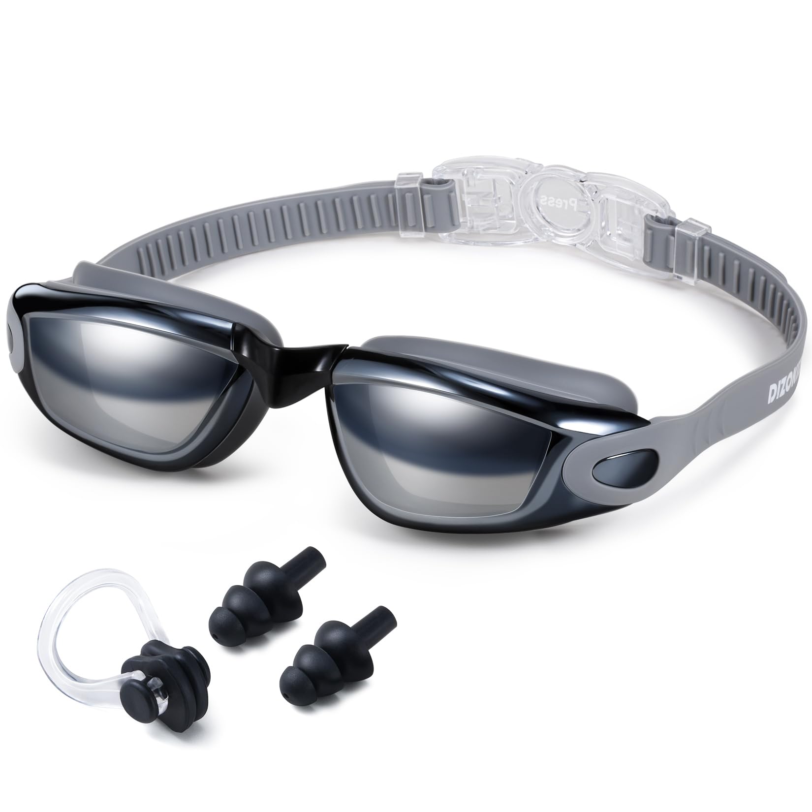 Dizokizo Schwimmbrille Erwachsene Wassersport Schwimmbrillen Anti-Beschlag und UV Schutz Wasserdicht klare Sicht einfach einzustellen für Herren Damen