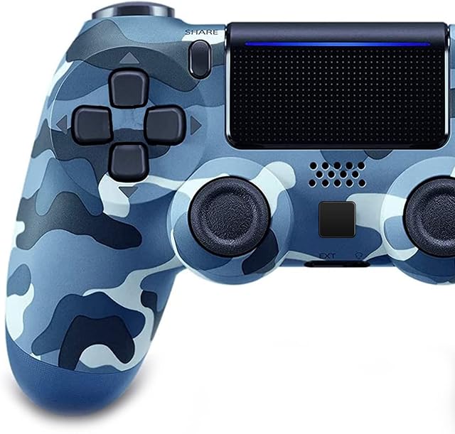 Wireless Remote Controller for PS4, Replacement for Play Station 4 Game Controller with Dual Vibration Gamepad Joystick (NOT-OEM, Blue)