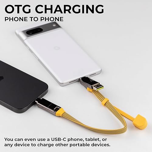 Miniatura 6 de Rolling Square inCharge XL - Cable de carga múltiple 6 en 1, cable USB portátil y USB-C con potencia de carga ultra rápida de 100 W, 5 pies4.9ft,