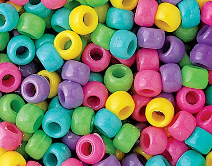 Image of The Beadery - 9x6mm Barrel Pony Bead, Kandi Multi - 900 Pieces - 750V333