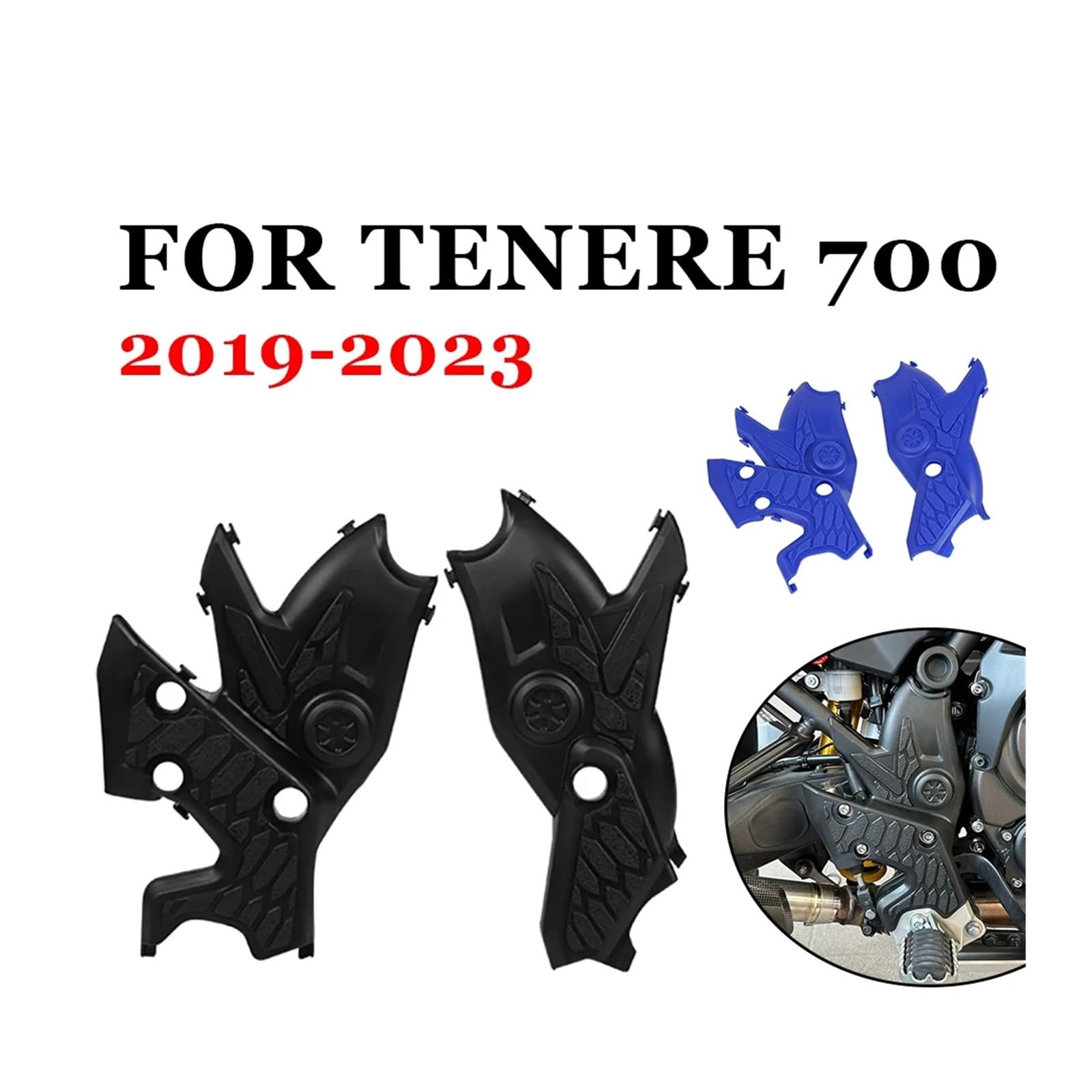 Akcesoria motocyklowe, osłona zderzaka, boczna owiewka, ochrona kompatybilna z Tenere 700, Tenere700, XT700Z, XTZ700, T7, T700, niebieska