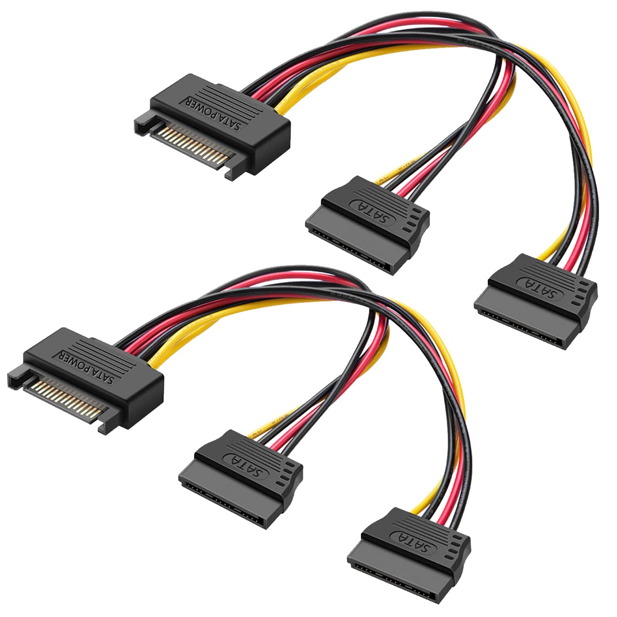 Amazon.co.jp: SATA分配ケーブル SATA電源ケーブル 2分岐 二股電源  