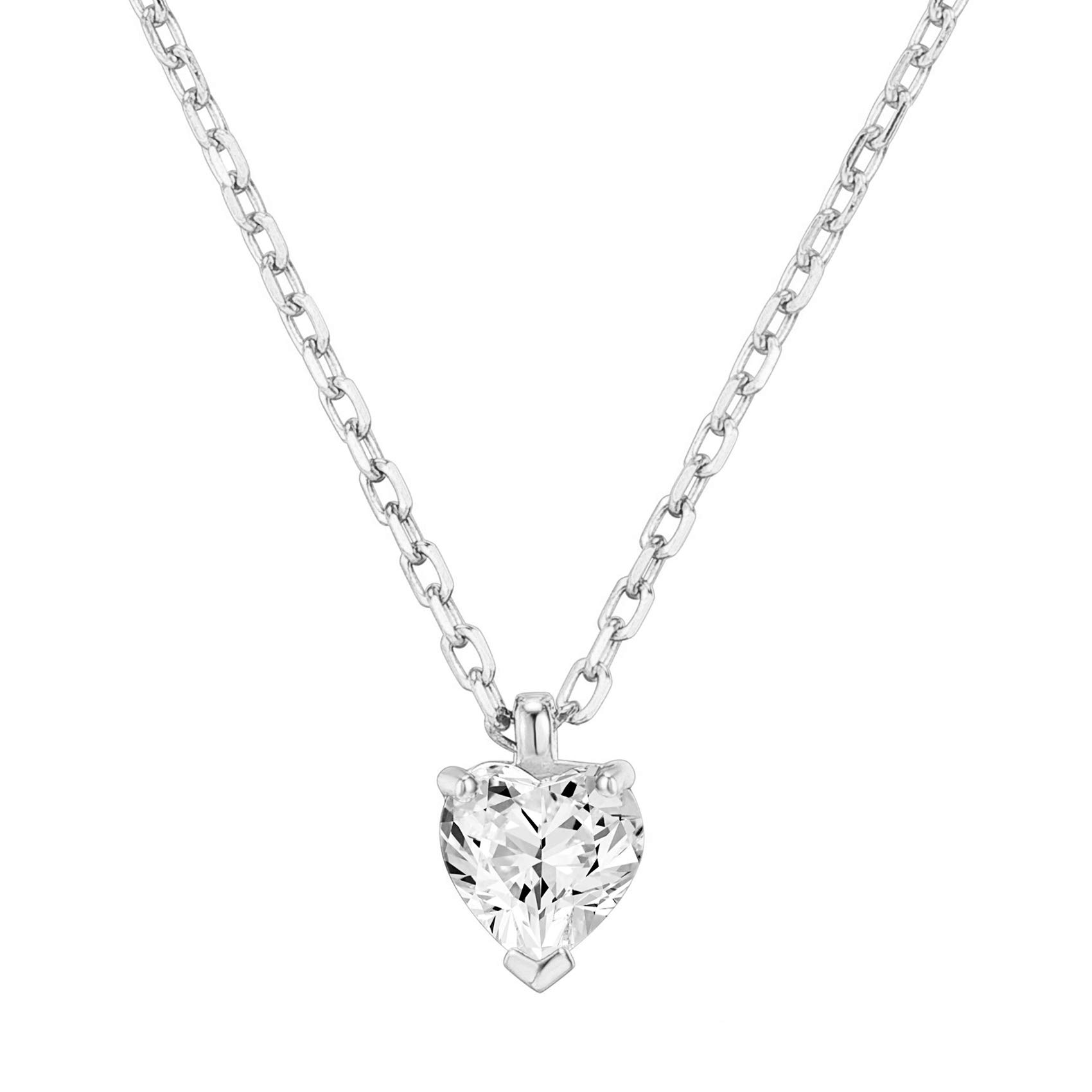 PAVOI14K Gold Plated 925 Sterling Silver CZ Diamond Pendant Necklace for Women | Adjustable Slider