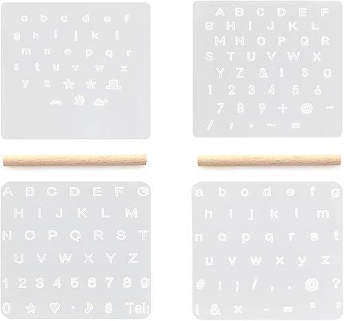 Lind Kitchen Juego de 2 juegos de alfabeto de cuero transparente, kit de herramientas de estampado de cuero, sello de números, juego de herramientas