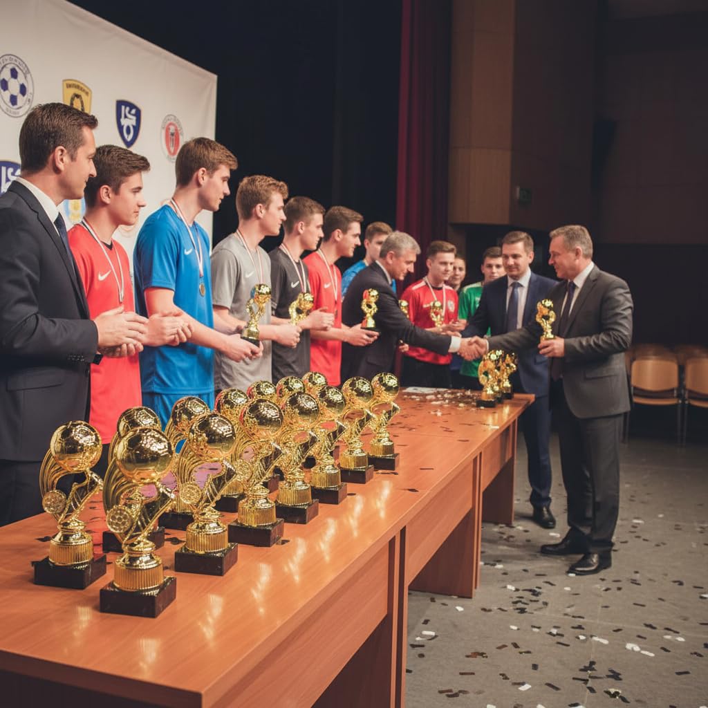 Generico Trofeo Calcio Personalizzabile – Coppa Sportiva in ABS – Premio Allenatore, Capitano o Miglior Giocatore – Coppe e Trofei