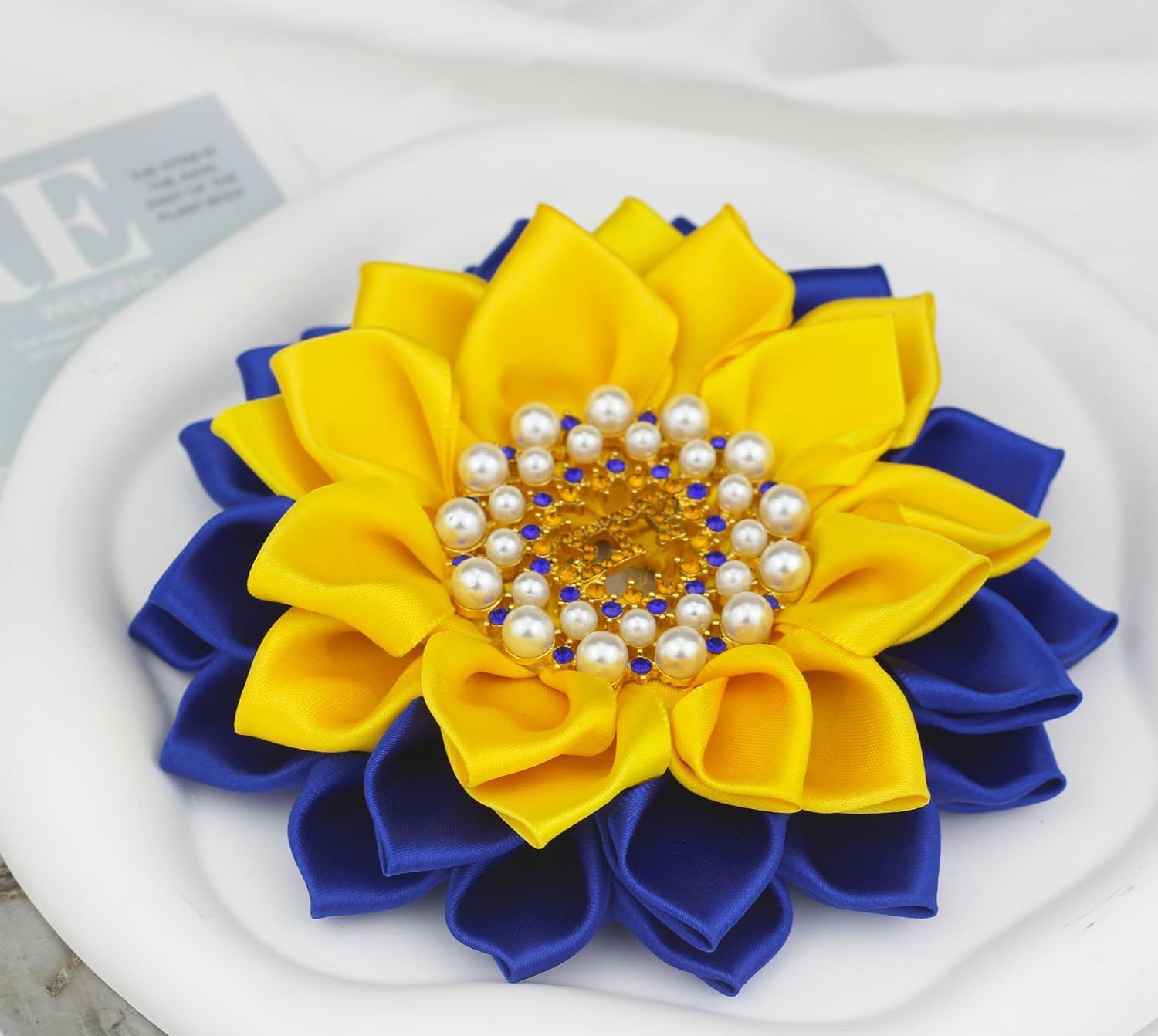 Greek Sorority Brooch Pin for Women Sigmaa Gamma Rho Gift 1922 SGR Brooch Pin Rhinestones Sorority Paraphernalia Gift for Sisterhood /5.5" Stain Flower Pin - Image 3