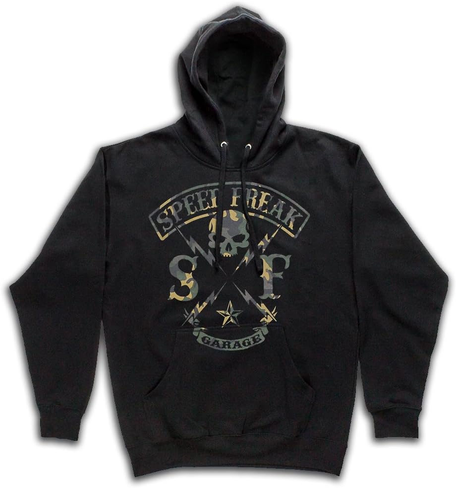 SpeedFreak Men's Thunderbolt Pullover Hoodie Black 2XL