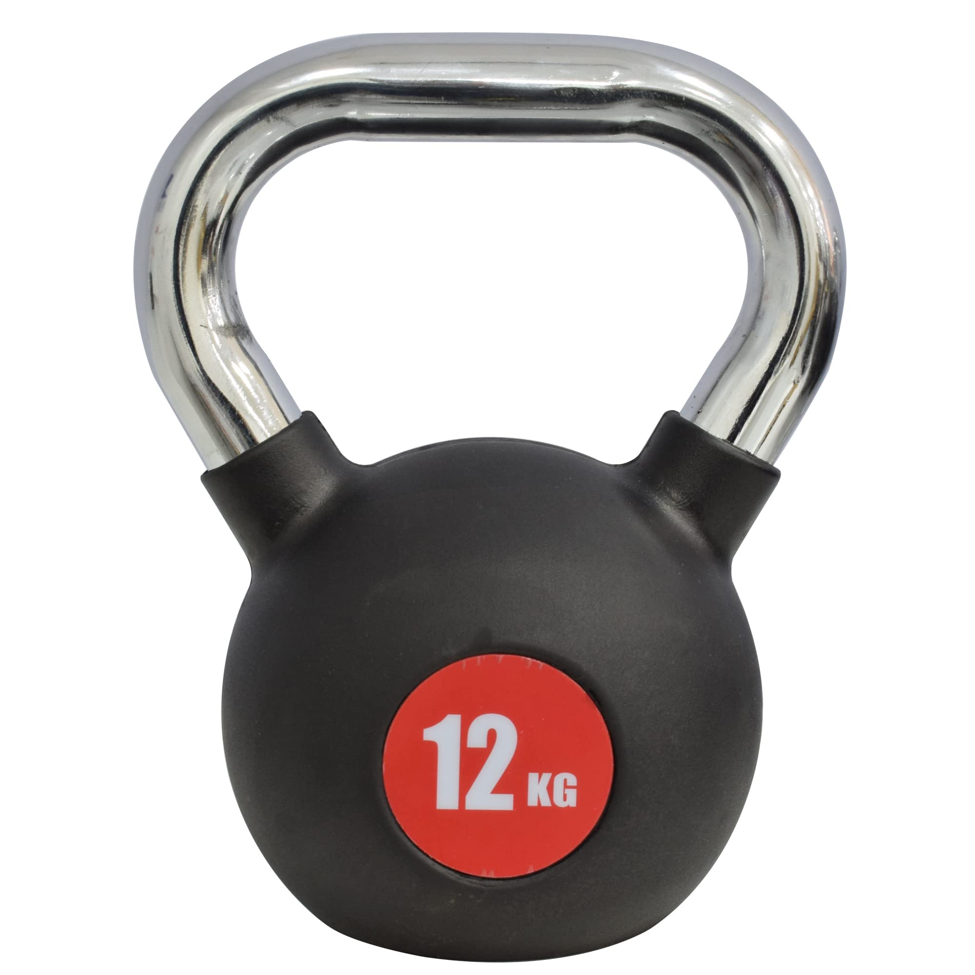 SKY LAND Kettlebell Rubber Coated Cast Iron Kettle dumbbell with Chrome Handle Kettlebell Weight For Strength And Weight Training – Exercise Kettlebell For Whole Body Workout-EM-9267-12