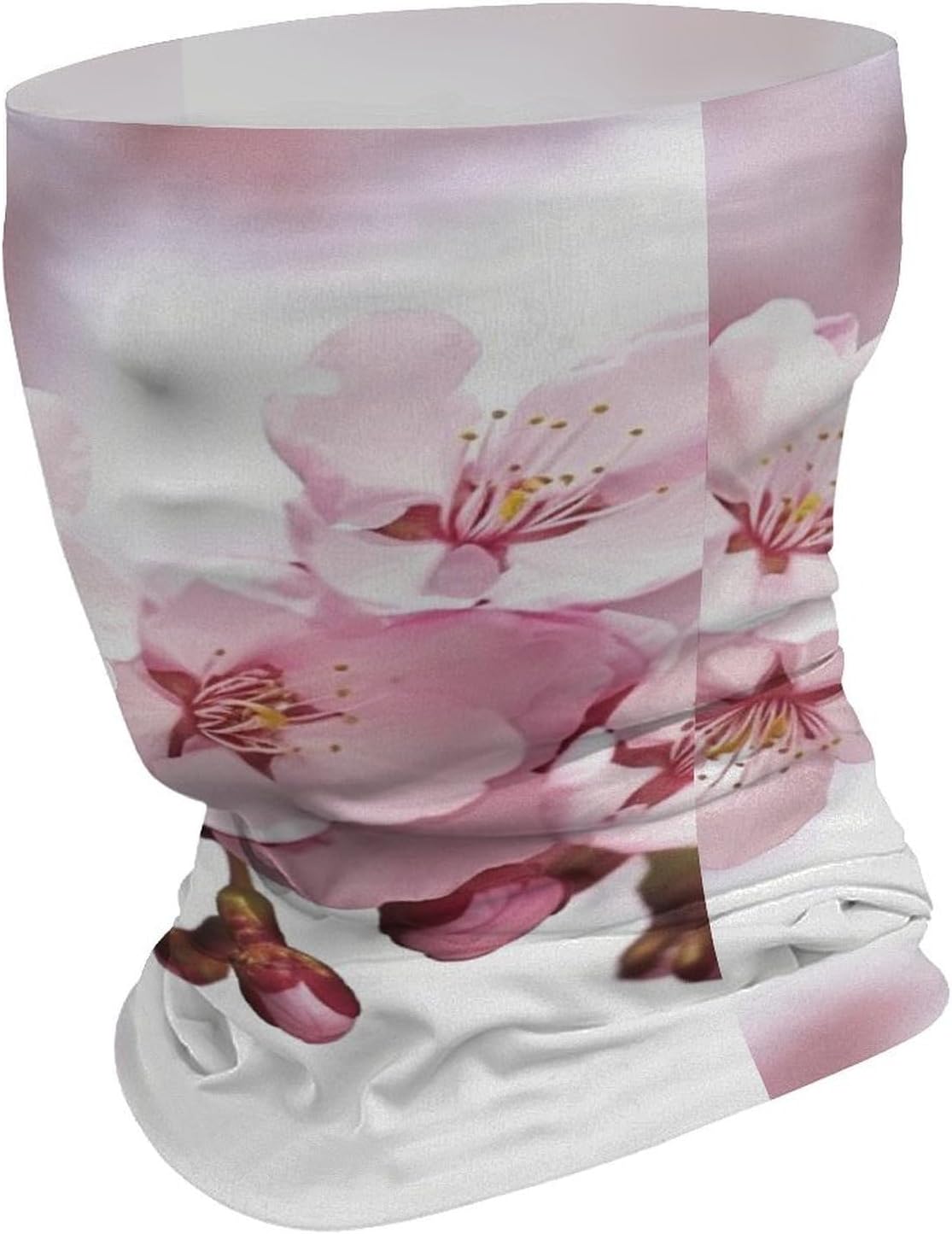 Cherry Blossom Winter Neck Gaiter Windproof Face Cover Scarf Stylish Warmer Bandana Cloth Soft Face Mask for Men Women Sun Cooling Scarf for Skiing Hiking Cycling