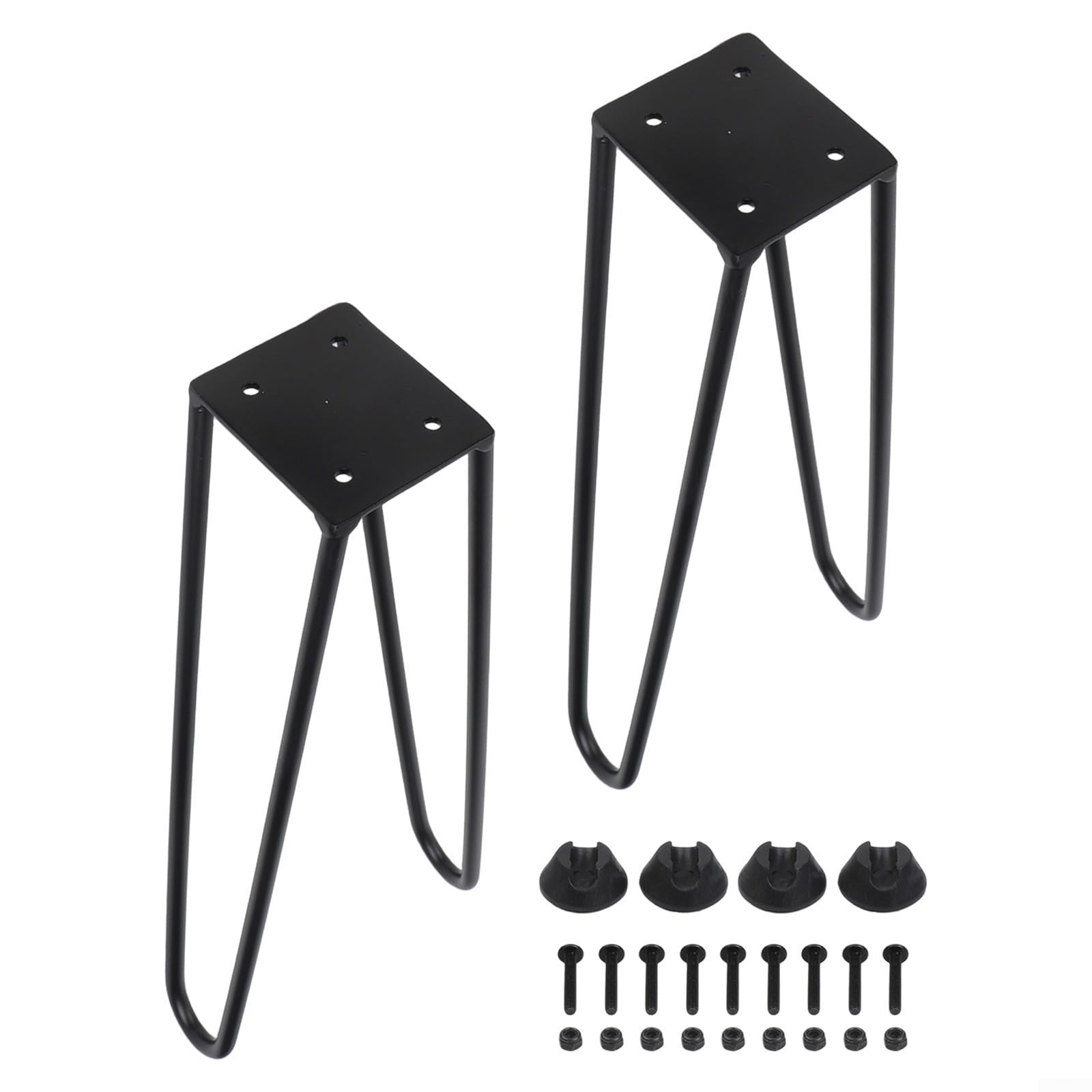 Yhenlovtt Lot de 2 pieds pliables en métal pour skateboard avec pieds en caoutchouc – Construction en fer robuste, supporte 136,1 kg, 40,6 cm/50,8 cm H (2 pièces)