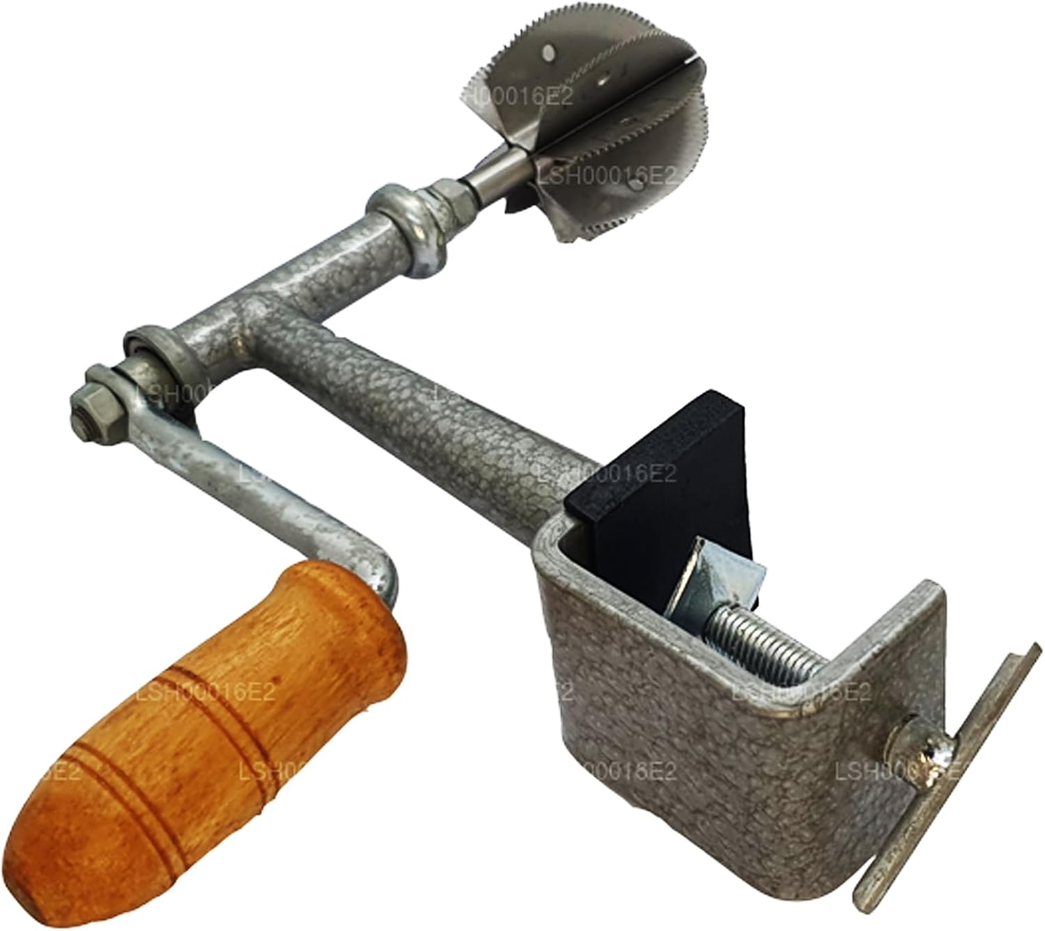ND-A18 Stainless Steel Coconut Grater (Silver, Table Mount, Hand Operated)