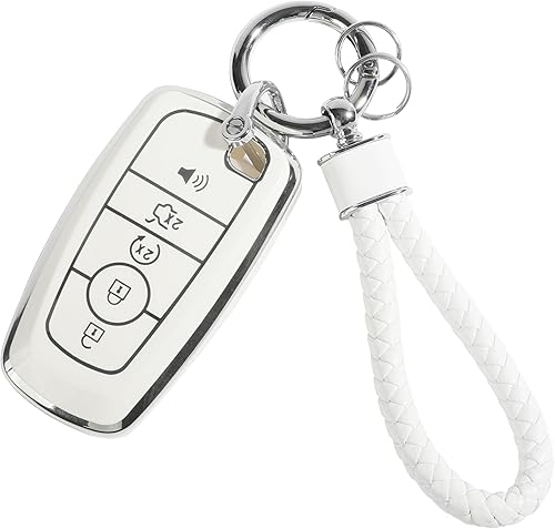 Miniatura 1 de Funda inteligente para llavero con control remoto, fundas para llaves de automóvil con llavero de cuero, funda de llavero de automóvil, funda de