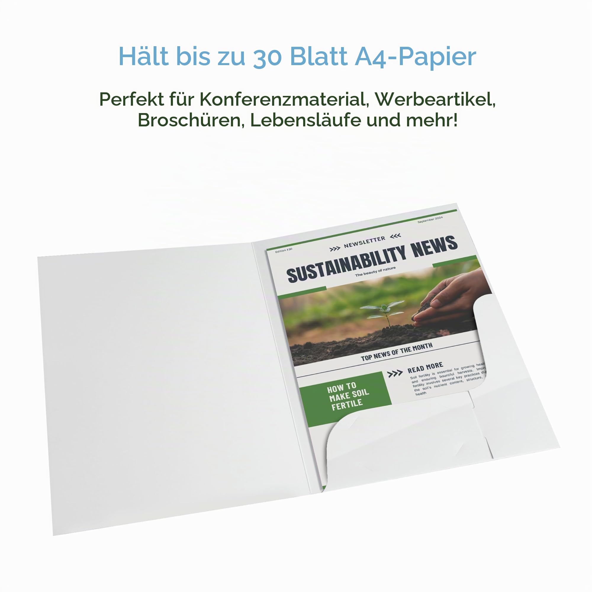 Corporate & Presentation Präsentationsmappe A4, 50 Stück, weiß-glänzend