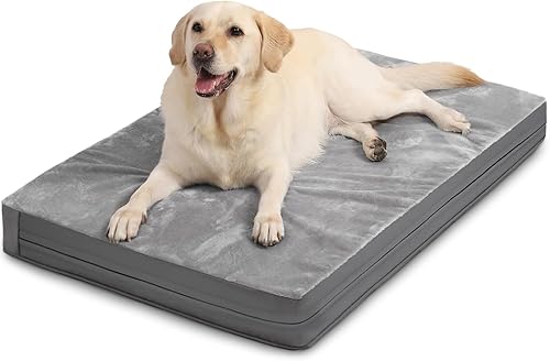 Miniatura 19 de Vonabem Camas Impermeables XL para Perros de Tamaño Grande - Almohadilla Ortopédica Lavable para Exteriores de Jaula, Cama de Perrera de Cuero