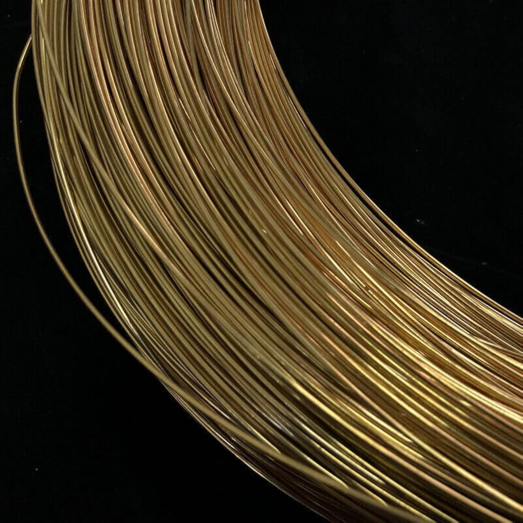 Brass Round Wire Bare Unplated Ø0.3mm - 5mm Diameter