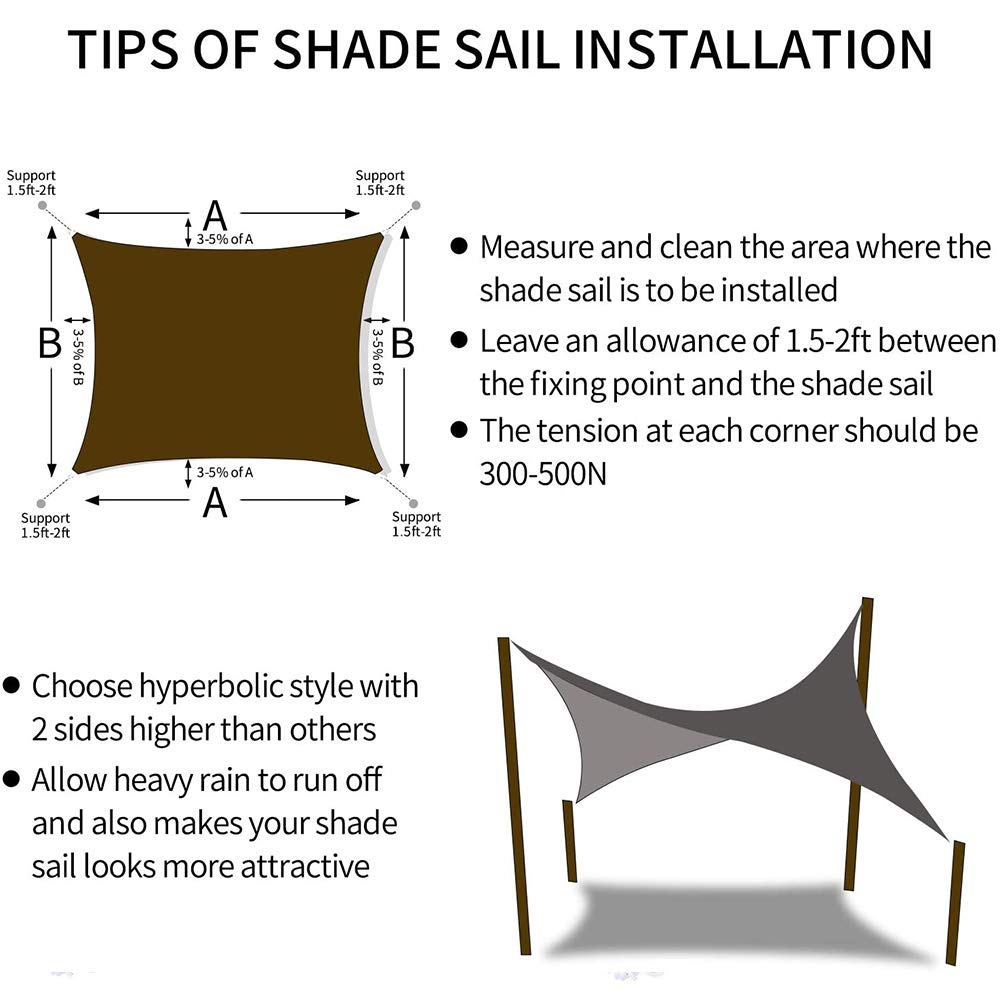 Tenda Parasole Vela Ombreggiante, Protettiva del Sole con Luci a LED, Poliestere Antistrappo, Impermeabile Protezione Raggi UV per Esterni Giardino Verande Terrazza, Grigio,Grigio,2×3m