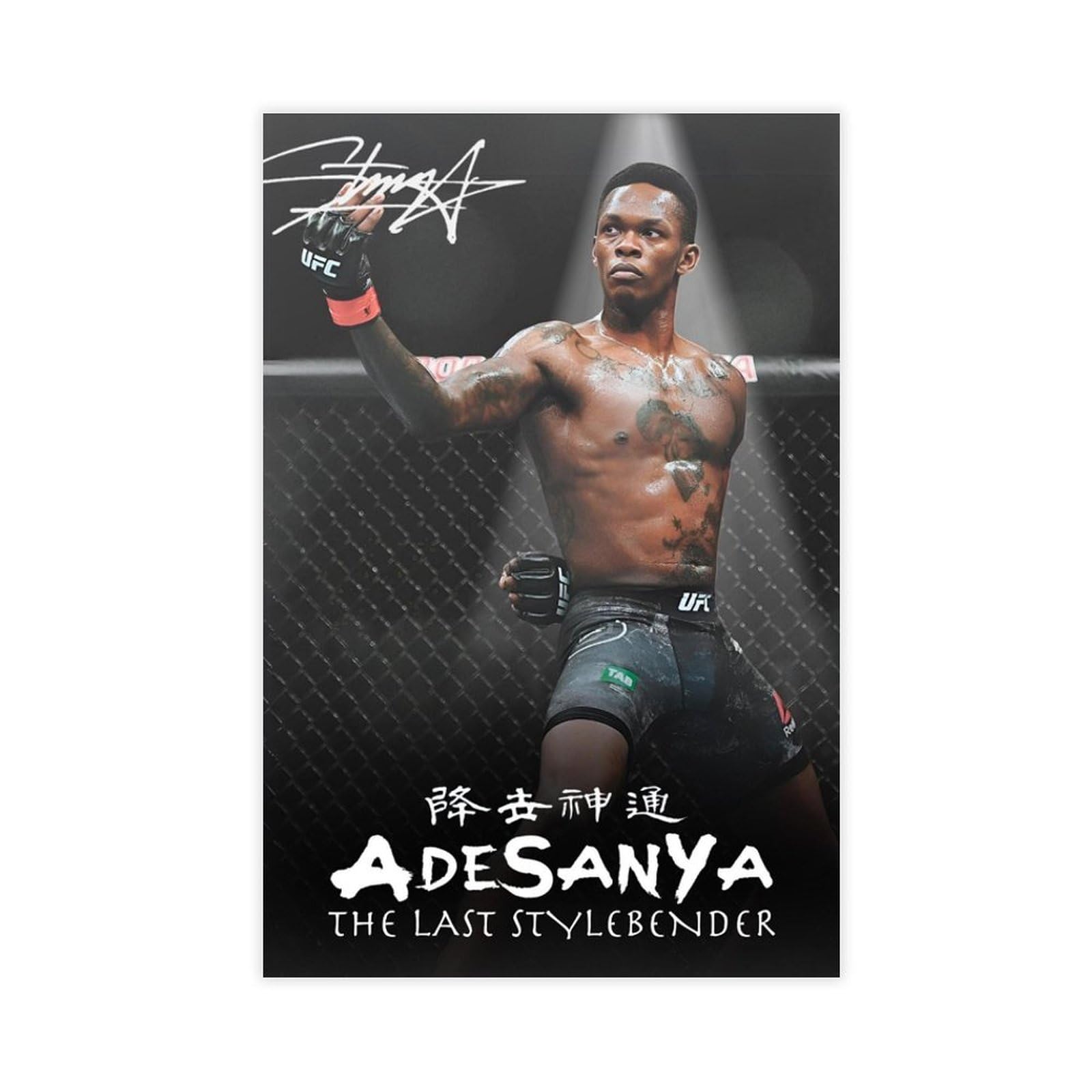 SFQQE Israel Stylebender Adesanya Poster Canvas Poster Bedroom Decor Landscape Office Room Decor Gift 12x18inch(30x45cm)