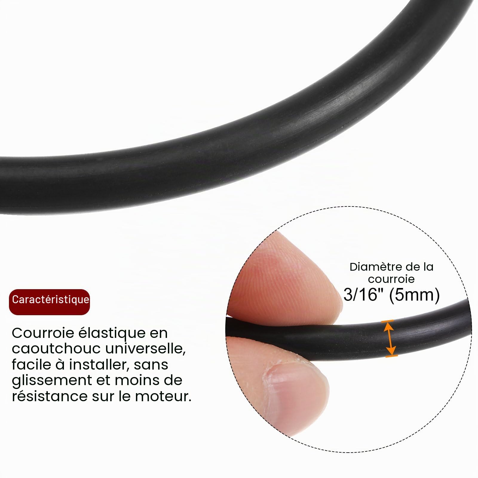 QUARKZMAN 5pcs Caoutchouc O-Anneau Nitrile 200 mm OD 5 mm Largeur Étanchéité Rondelle Joint pour Couture Machine Moteur Joint Réparation