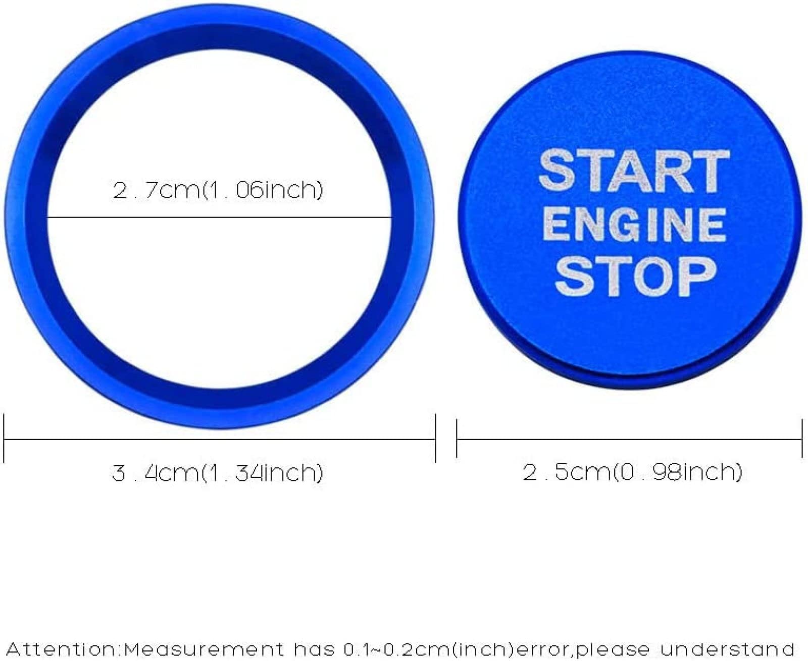 Auto Start Stop Knop Cover Start-Stop Knop Bescherming Cover,Geschikt
