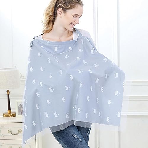 Miniatura 5 de Privacy Nursing Blankets, Multipurpose and Breathable Stroller Cover - Discreet Breastfeeding Cover, 360 Degree Cotton Thin Apron, and Canopy