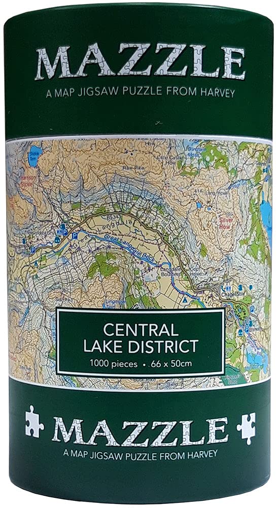 Harvey Maps Harvey Lake District Mazzle Map Jigsaw Puzzle 1000Pcs from B&Q