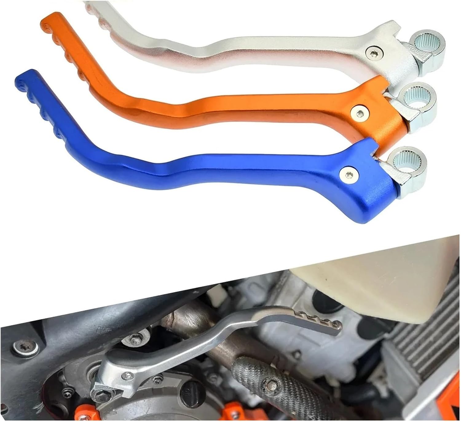 CNC Forged Kick Start Starter Lever Pedal Compatible With Husqvarn TE125 TC125 Compatible With KTM EXC XC XCW 125 150 200 2012-2016 Motocross Parts(Blue 503)