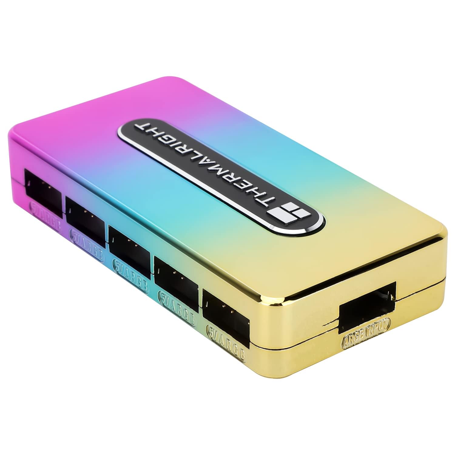 ARGB Fan HUB Controller, 10-Port, 5V, 3Pin ARGB, SATA Power, 13.5cm Cube, Desktop, Server, Laptop Fan Hub